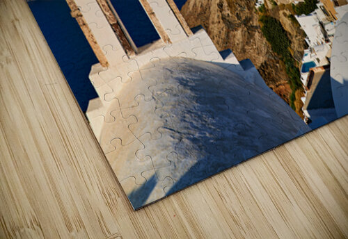 Santorini village with church bell tower overlooking caldera. Marco Brivio puzzle