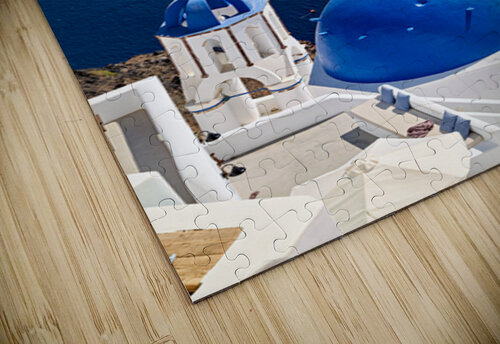 Santorinis blue domes and caldera view. Marco Brivio puzzle