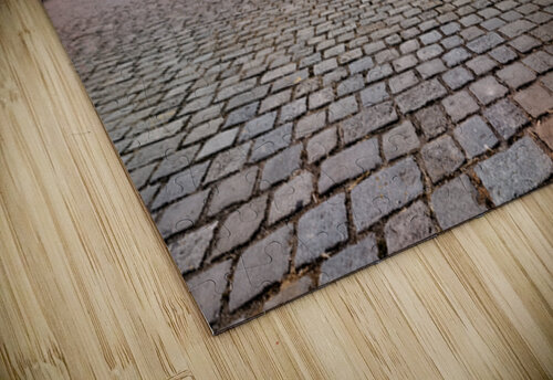 Majestic palace equestrian statue and cobblestone square under Marco Brivio puzzle