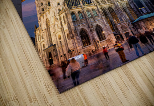 St. Stephens Cathedral Vienna at twilight with people. Marco Brivio puzzle