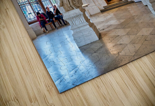 Ornate Baroque hall with sculptures and visitors. Marco Brivio puzzle