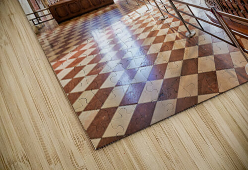 Grand cathedral interior with vaulted ceilings columns and cru Marco Brivio puzzle