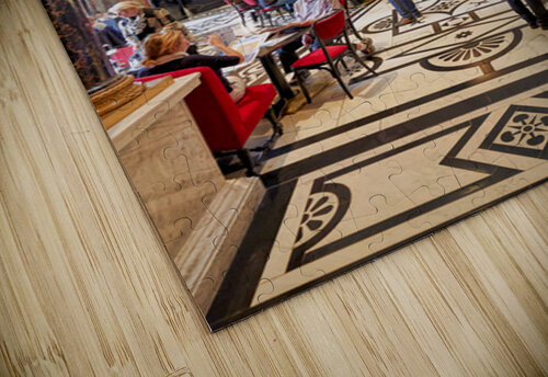 People dining in a grand ornate museum cafe. Marco Brivio puzzle