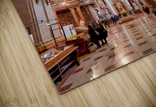 Grand historic library interior with ornate architecture and fre Marco Brivio puzzle
