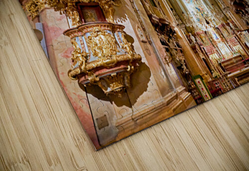 Stunning Baroque church interior rich with gold and religious a Marco Brivio puzzle