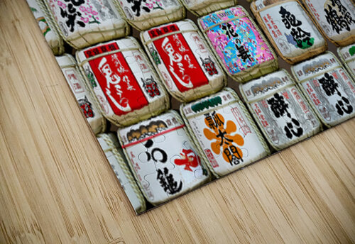 Sake barrels lined up at Meiji Jingu in Tokyo Japan Marco Brivio puzzle