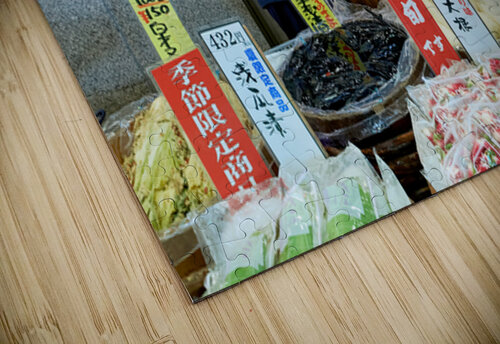 Vendors and products at Kyotos Nishiki Market Marco Brivio puzzle