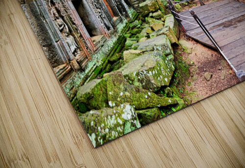 Massive tree roots engulf ancient temple ruins with moss. Marco Brivio puzzle
