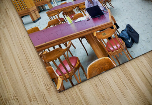 Grand library in Sydney with students and researchers at work Marco Brivio puzzle