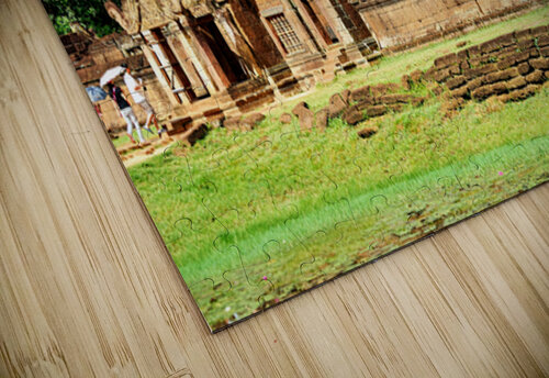 Ancient stone temple complex surrounded by lush jungle and water Marco Brivio puzzle