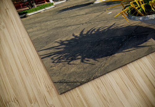Golden temple green trees and birds under a blue sky. Marco Brivio puzzle