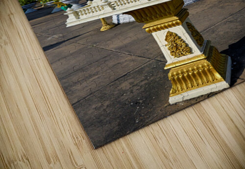 Golden shrine and temple buildings in Cambodia under blue sky. Marco Brivio puzzle
