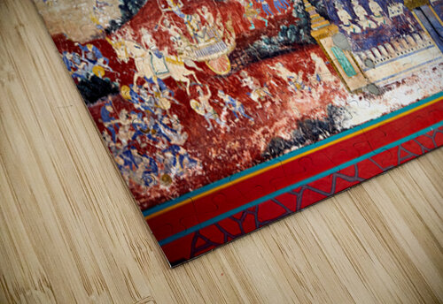 Ancient mural depicting temple figures and scenes of life. Marco Brivio puzzle