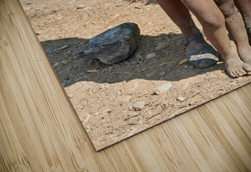 Portrait of Zemba Bantu child and mother in Kunene Region Namibi Marco Brivio puzzle