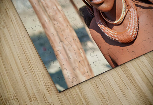 Traditional hair headdress of a woman in Himba village of Namibi Marco Brivio puzzle