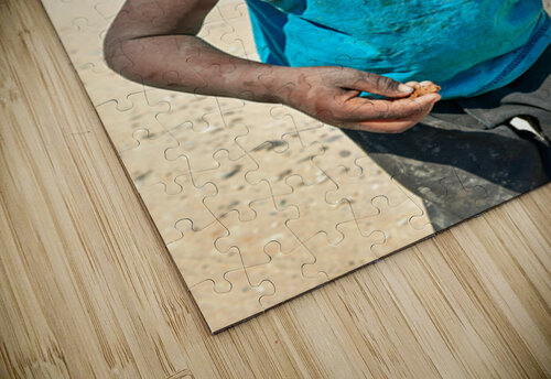 Joyful boy in Kavango Region of Namibia enjoys a moment outside Marco Brivio puzzle