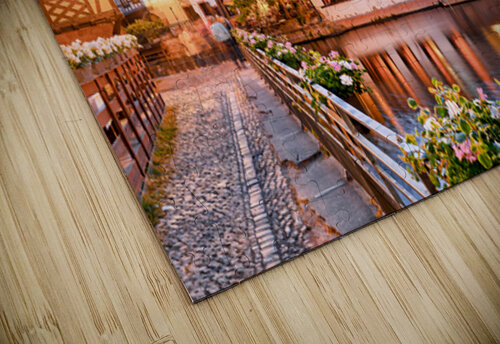 Evening in Petit France with timber framed houses by water Marco Brivio puzzle