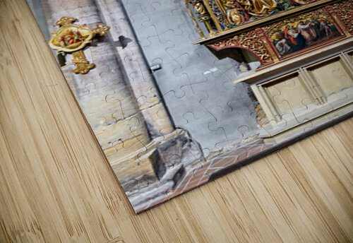 Detailed woodcarving shows religious events in St. Martin Church Marco Brivio puzzle
