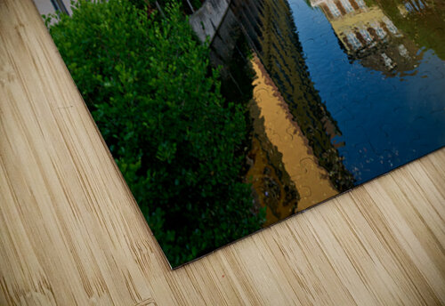 Visitors enjoy sunny day by canals in Colmar France Marco Brivio puzzle