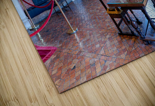 Interior of Chateau de Chenonceau in France with furniture and d Marco Brivio puzzle