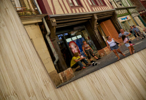 Walking in Rouen near Le Gros Horloge clock in Normandy France Marco Brivio puzzle