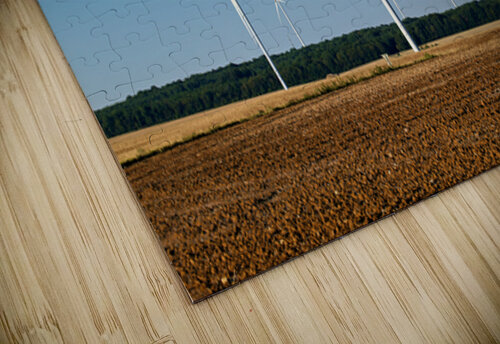 Wind power plant is located in Bourgogne France during clear da Marco Brivio puzzle