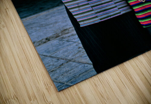 Masked individuals in traditional clothing hold hands in Tibet Marco Brivio puzzle