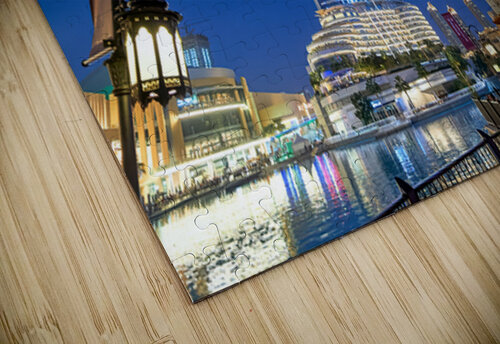 Night lights and waterfront dining in Dubai cityscape Marco Brivio puzzle