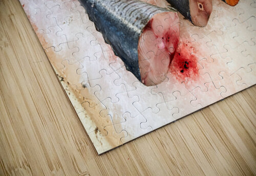 Fresh fish and seafood displayed on ice in Dubai market Marco Brivio puzzle