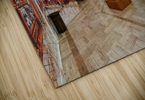 Ornate Middle Eastern interior with chandeliers in Dubai UAE Marco Brivio puzzle