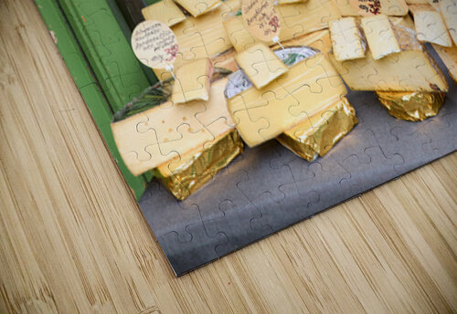 Cheese display at Viktualienmarkt in Munich Germany Marco Brivio puzzle