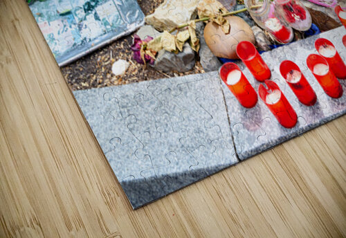 Memorial for Jan Palach and Jan Zajíc victims of communism. Marco Brivio puzzle