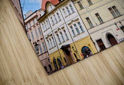 Pragues Týn Church and historic buildings under blue sky. Marco Brivio puzzle