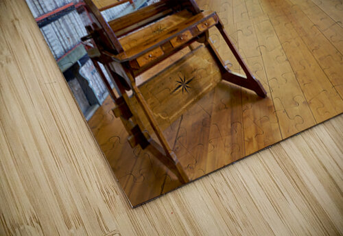 Vast ornate library with countless books painted ceiling and  Marco Brivio puzzle