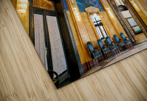 Grand hall with elaborate murals dome and stained glass. Marco Brivio puzzle