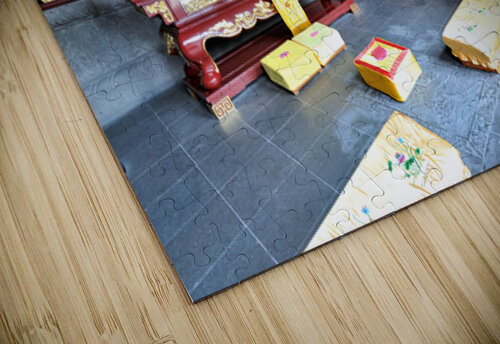 Worshippers offer prayers in a Buddhist temple in Shanghai Chin Marco Brivio puzzle