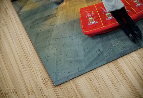 Worshipper kneels before Buddha statue in Shanghai temple Marco Brivio puzzle