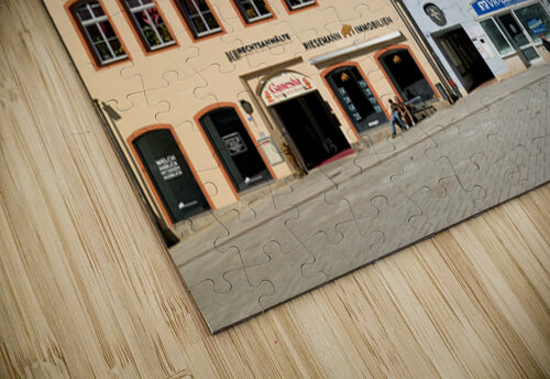 Visitors enjoy main square of Landsberg am Lech in Bavaria Germa Marco Brivio puzzle