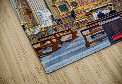 Visitors at the altar of Church of St. Ignatius of Loyola in Rom Marco Brivio puzzle