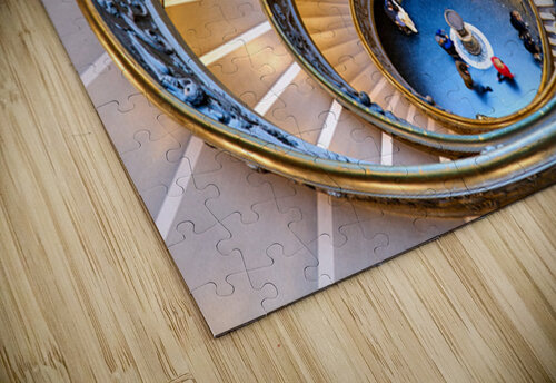 Visitors walk down Bramante staircase in Vatican Museums in Rome Marco Brivio puzzle