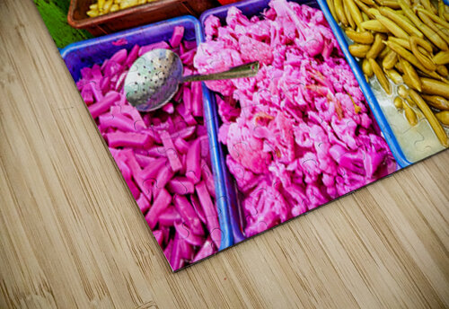 Pickles and olives for sale in market in old city of Jerusalem Marco Brivio puzzle