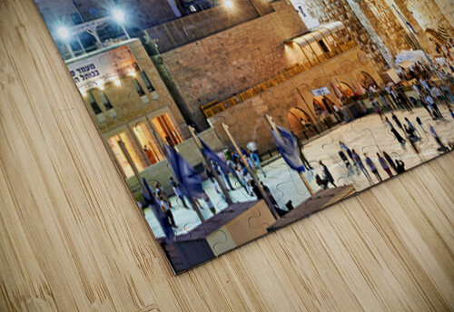 Sunset view of Dome of the Rock and Wailing Wall in Jerusalem Marco Brivio puzzle