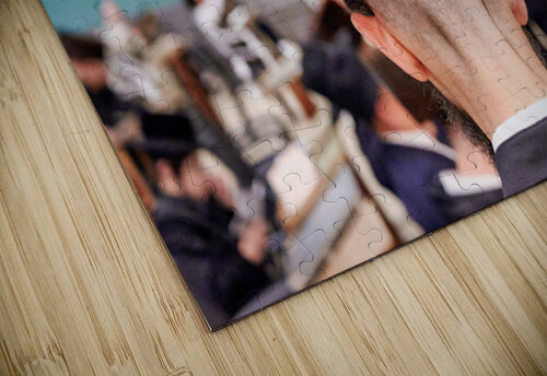 Jewish men study in Jerusalem at the Western Wall Marco Brivio puzzle
