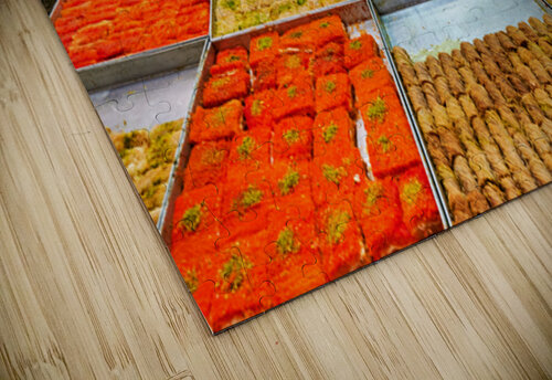 Visitors explore food stands at Mahane Yehuda Market in Jerusale Marco Brivio puzzle