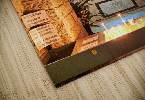 Statue of Mary and Jesus in a chapel with candles Marco Brivio puzzle