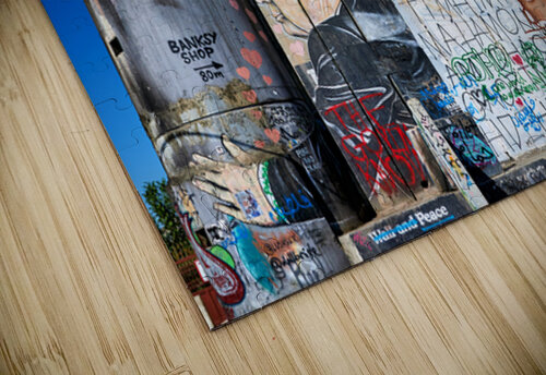 Wall and artwork near a guard tower in Bethlehem Jerusalem Marco Brivio puzzle