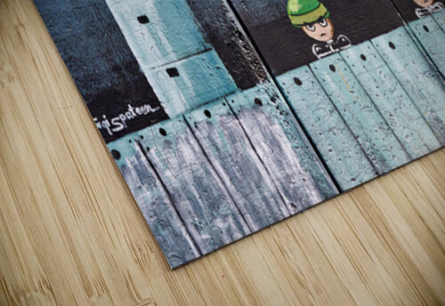 Art on the west bank separation wall in Bethlehem Jerusalem Marco Brivio puzzle