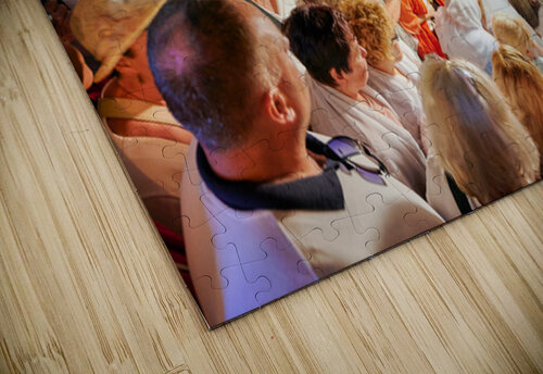 Crowd gathers at grotto of nativity in Bethlehem Israel Marco Brivio puzzle