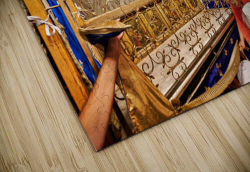 Visiting grotto of nativity in Bethlehem Jerusalem during the d Marco Brivio puzzle