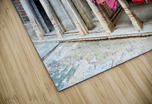 Decorated painted houses and colorful clothes in Mandawa Rajasth Marco Brivio puzzle